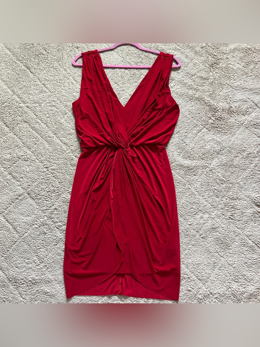 MISA Los Angeles Draped Leza Knot‎ Waist Dress Wedding Guest Homecoming Sz S